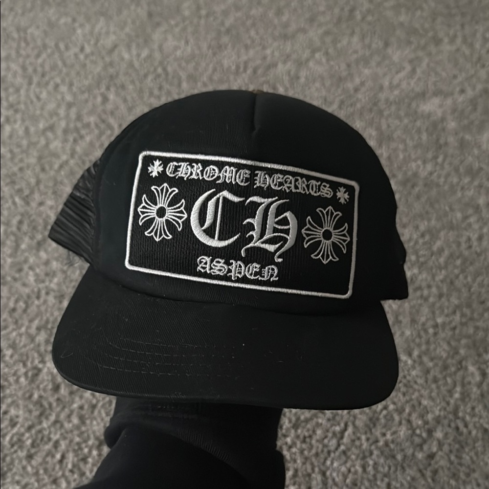 Chrome Hearts Black Trucker Hat